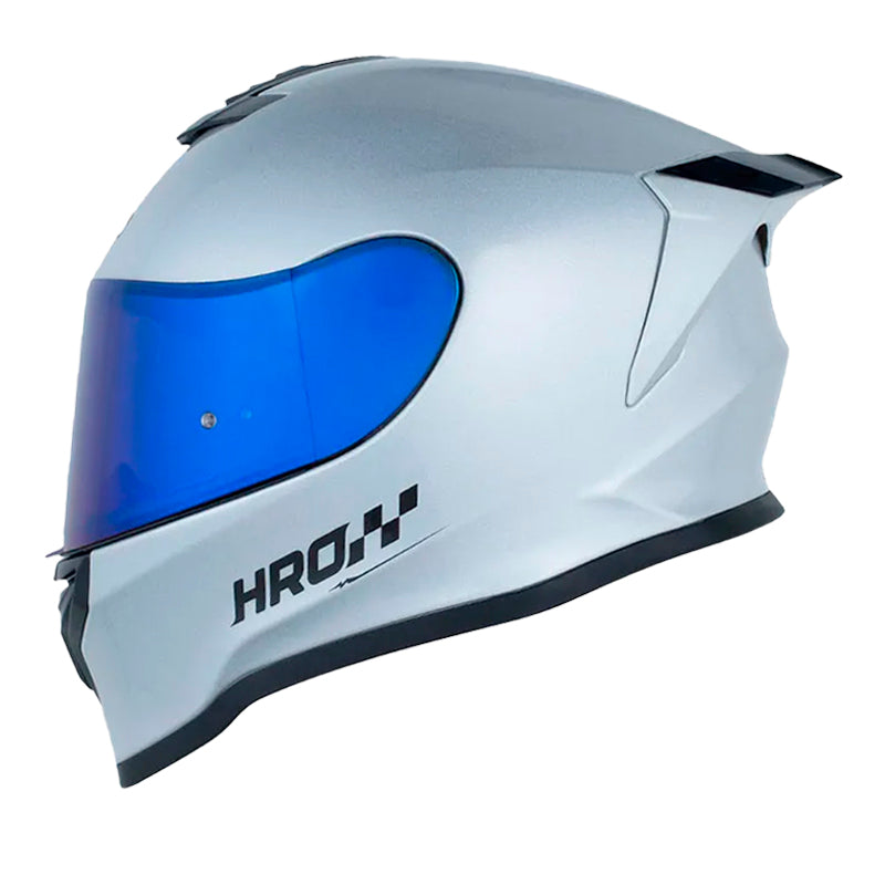 Casco Hro 506Sp Solid V2 Camaleon Blanco Gris Visor Iridium Azul