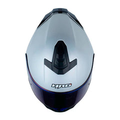 Casco Hro 506Sp Solid V2 Camaleon Blanco Gris Visor Iridium Azul