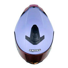 Casco Hro 506Sp Solid V2 Morado Blanco Visor Iridium Morado
