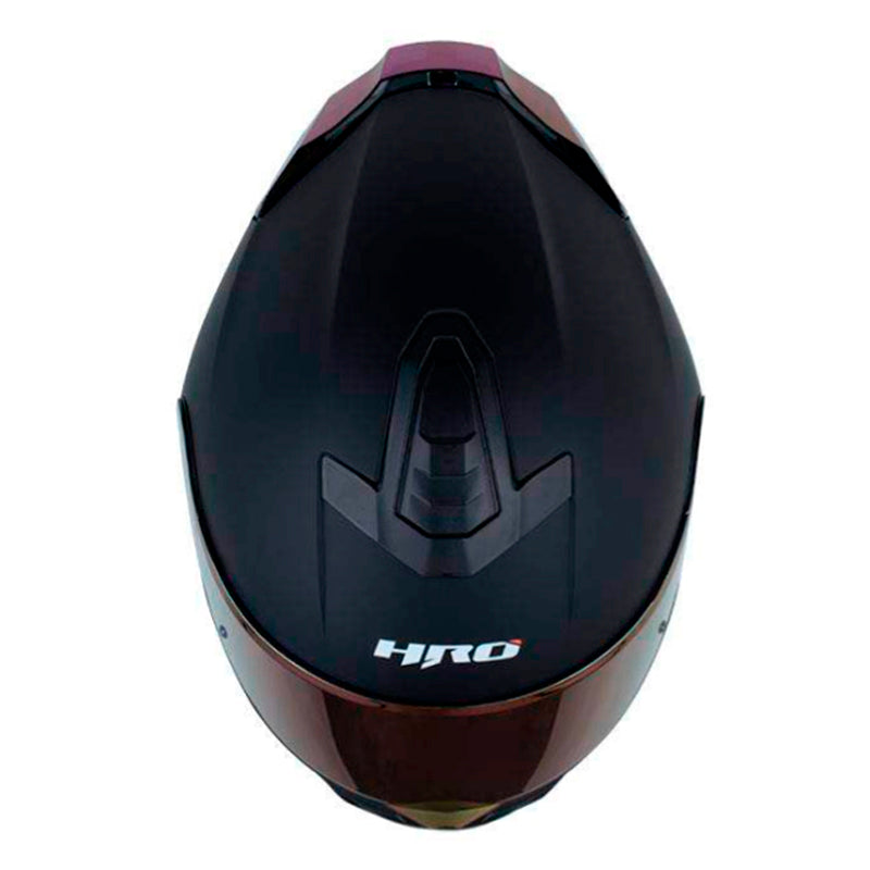 Casco Hro 506Sp Solid V2 Negro Fucsia Visor Iridium Morado