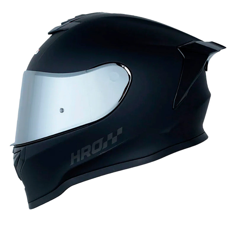 Casco Hro 506Sp Solid V2 Negro Gris Visor Iridium Silver