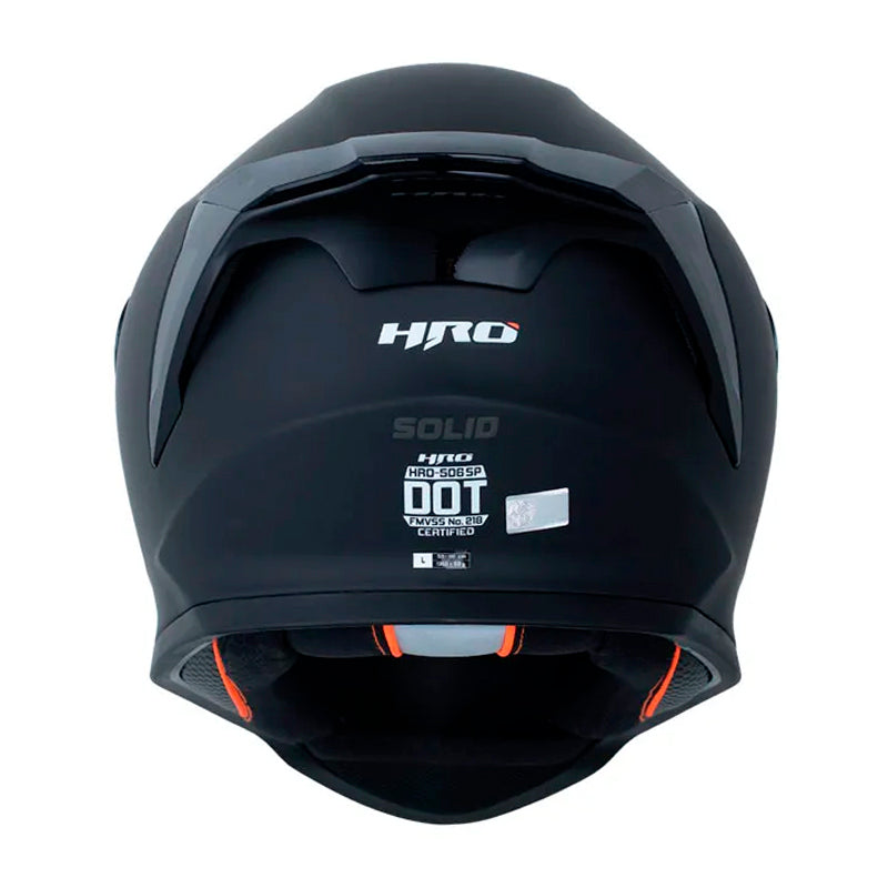 Casco Hro 506Sp Solid V2 Negro Gris Visor Iridium Silver