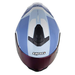 Casco Hro 506Sp Vito Azul Blanco Visor Iridium Morado