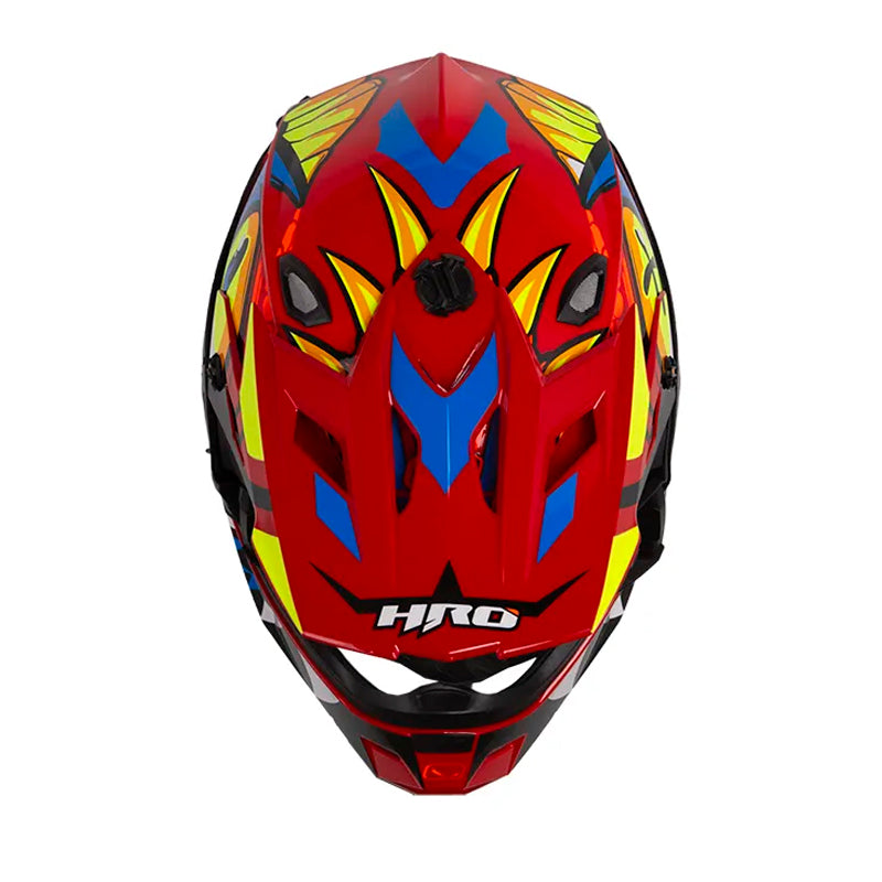 Casco Hro Mx-03 Riolu Rojo Naranja Neon