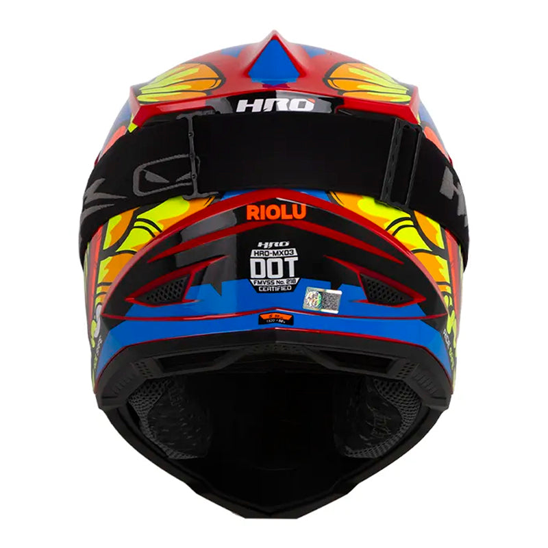 Casco Hro Mx-03 Riolu Rojo Naranja Neon