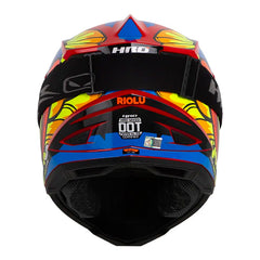 Casco Hro Mx-03 Riolu Rojo Naranja Neon
