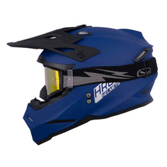 Casco Hro Mx-03 Solid Azul Silver