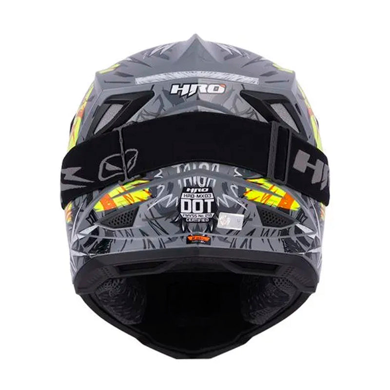 Casco Hro Mx-03 Taiga Gris Oscuro Gris Claro