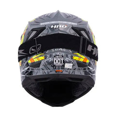 Casco Hro Mx-03 Taiga Gris Oscuro Gris Claro