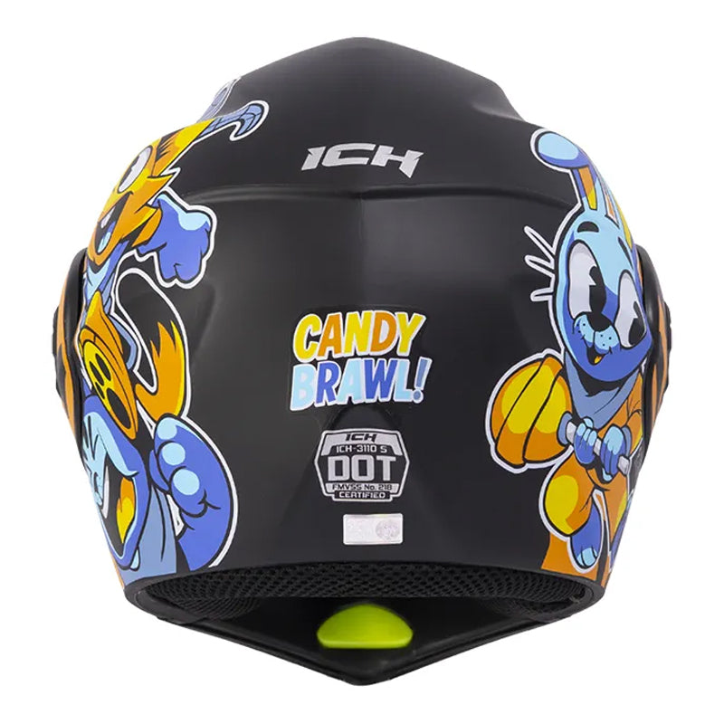Casco Ich 3110S Kids Candy Brawl Negro Amarillo
