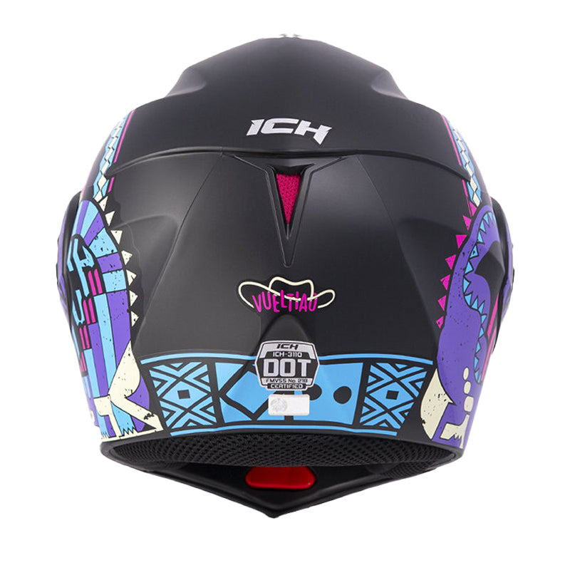 Casco Ich 3110 Vueltiao Negro Fucsia