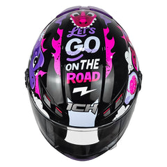 Casco Ich 501sp Kids Sp Dino RIde Negro Fucsia