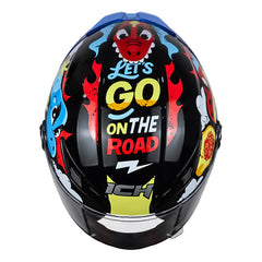 Casco Ich 501sp Kids Sp Dino RIde Negro Rojo
