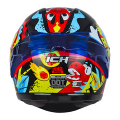Casco Ich 501sp Kids Sp Dino RIde Negro Rojo