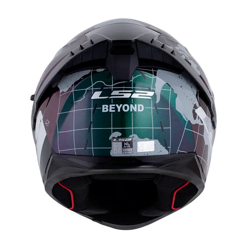 Casco Ls2 Ff806 Beyond Camaleon Negro Visor Iridium Azul