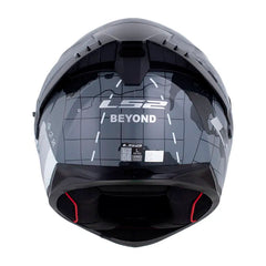 Casco Ls2 Ff806 Beyond Gris Blanco Visor Iridium Azul