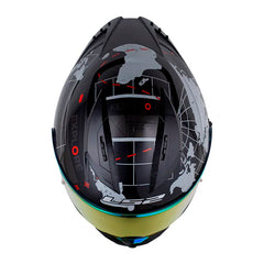 Casco Ls2 Ff806 Beyond Negro Rojo Visor Iridium Rojo