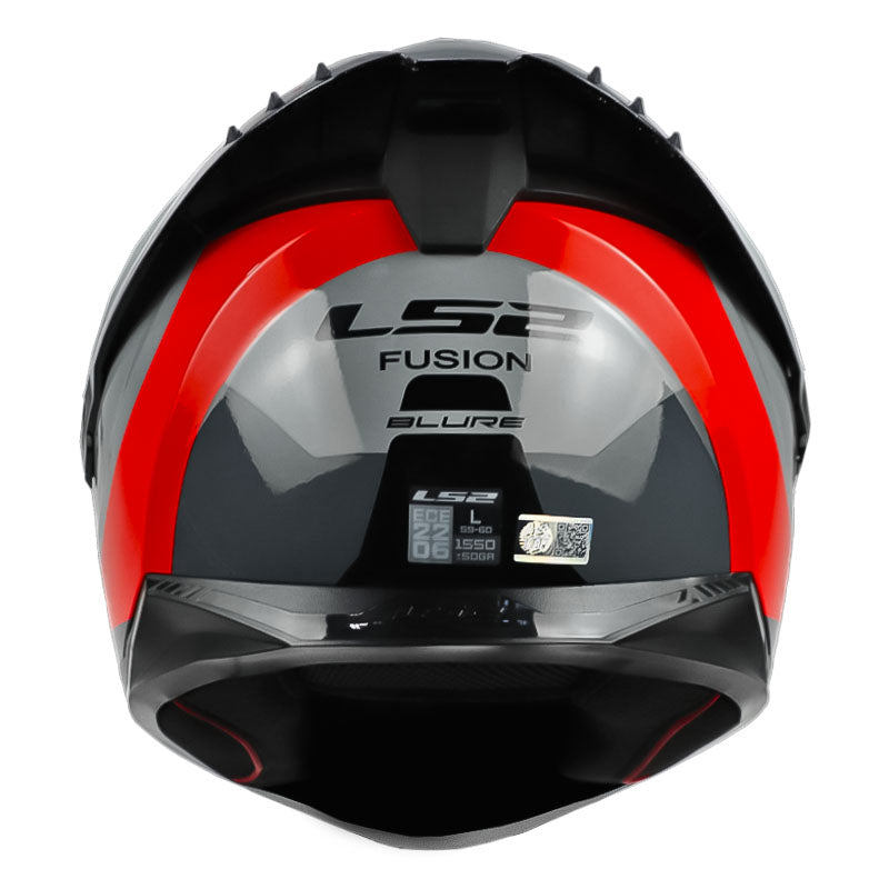 Casco Ls2 Ff806 Blure Gris Rojo Visor Revo Rojo