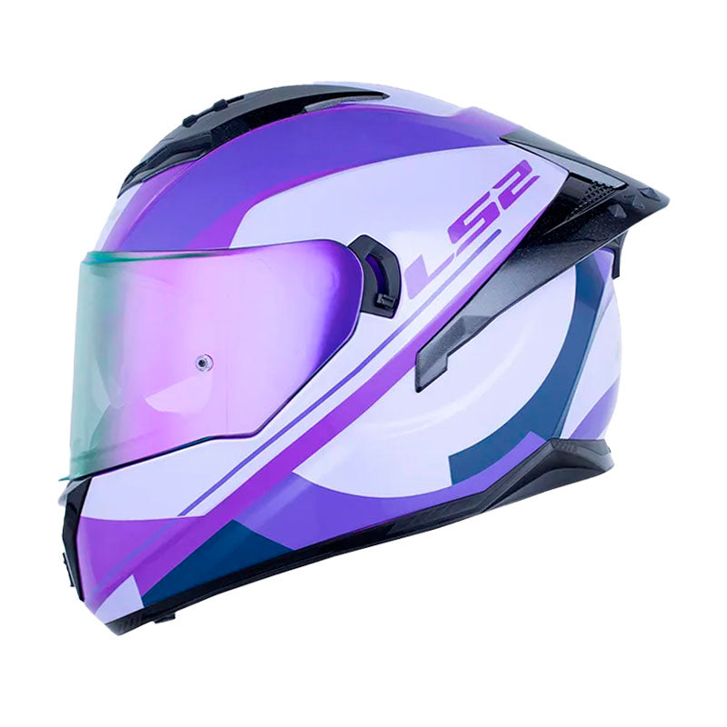 Casco Ls2 Ff806 Fusion Dedal Morado Visor Revo Morado