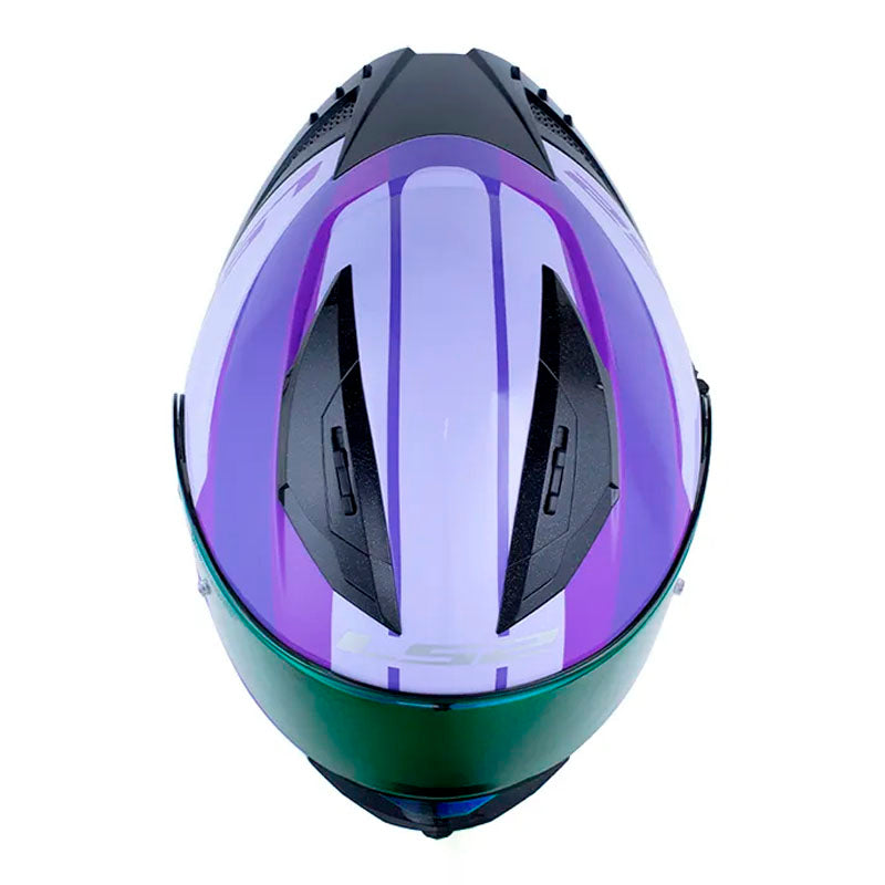 Casco Ls2 Ff806 Fusion Dedal Morado Visor Revo Morado