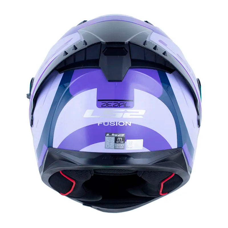 Casco Ls2 Ff806 Fusion Dedal Morado Visor Revo Morado