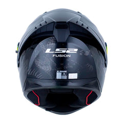 Casco Ls2 Ff806 Fusion Mamba Negro Gris Visor Revo Rojo