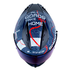 Casco Ls2 Ff806 Fusion Roma Azul Oscuro Blanco Visor Iridium Azul