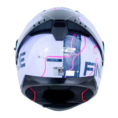 Casco Ls2 Ff806 Fusion Roma Morado Azul Visor Revo Morado