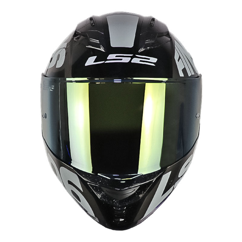 Casco Ls2 Ff806 Lil_Simz Gris Oscuro Gris Visor Iridium Dorado