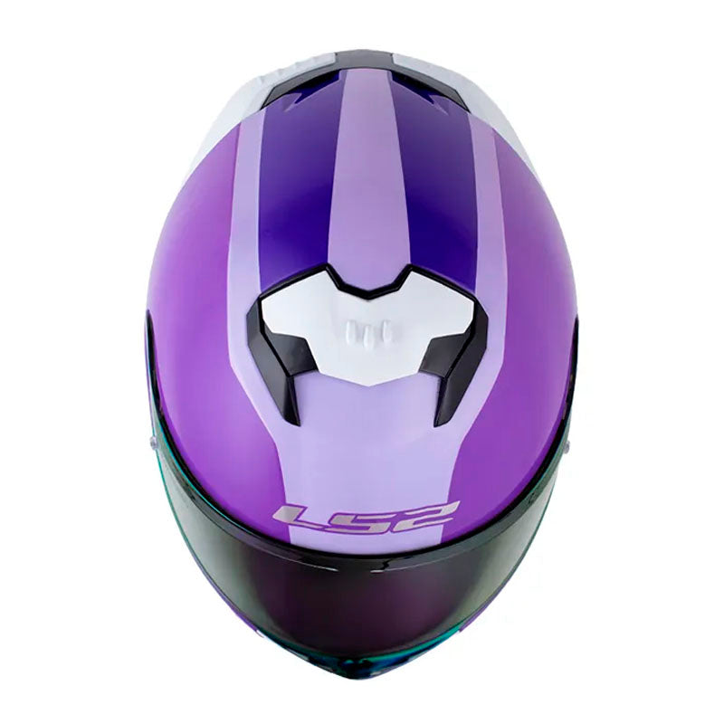 Casco Ls2 Ff808 Stream II Arlequin Morado Claro Morado Visor Iridium Morado