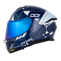 Casco Ls2 Ff808 Stream II Chimerax Azul Gris Visor Iridium Azul