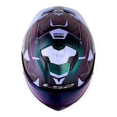 Casco Ls2 Ff808 Stream II Chimerax Camaleon Morado Claro Visor Iridium Azul