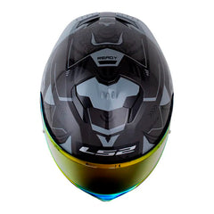 Casco Ls2 Ff808 Stream II Chimerax Gris Oscuro Gris Visor Iridium Rojo