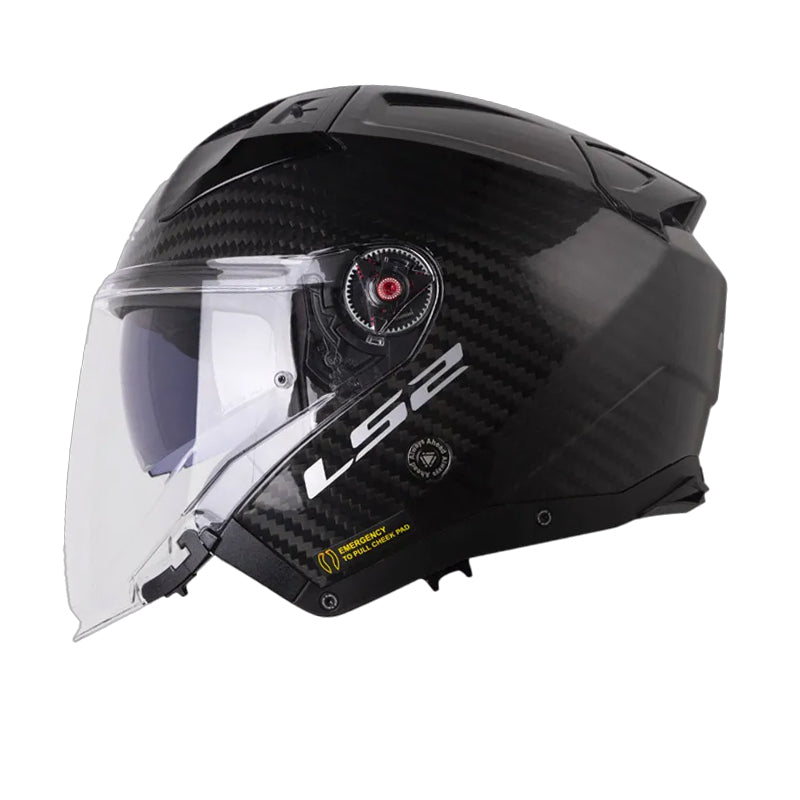 Casco Ls2 Of603 Infinity ll Solid Carbono Negro