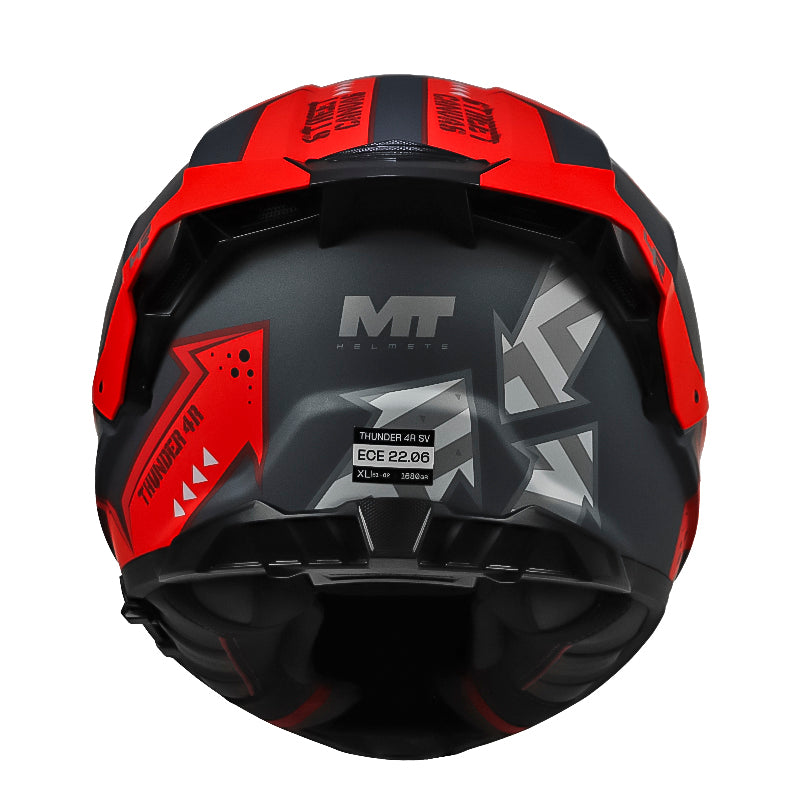 Casco Mt Thunder 4 R Sv Canvas C5 Negro Rojo