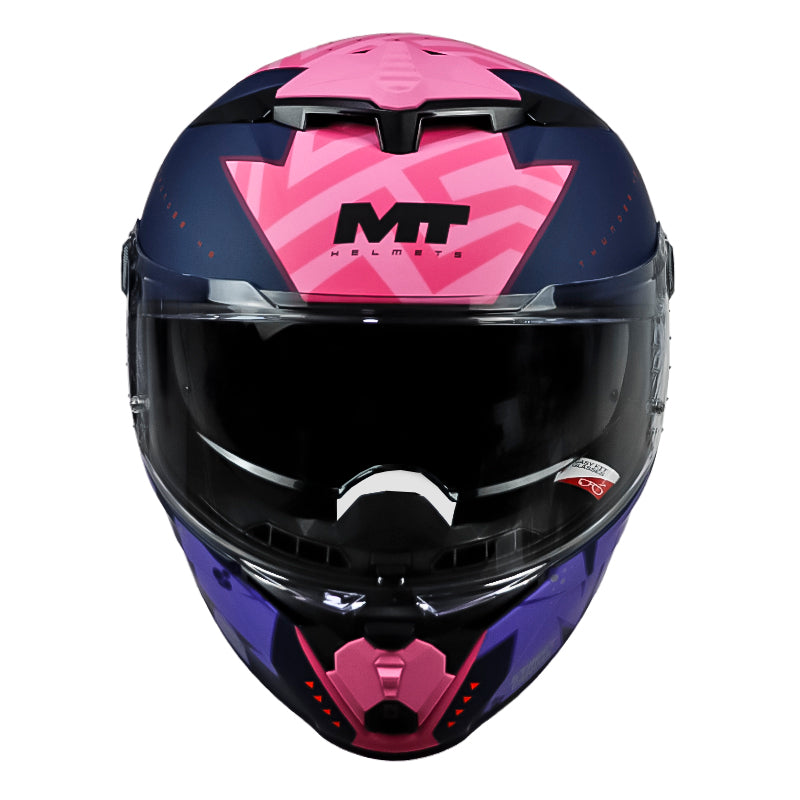 Casco Mt Thunder 4 R Sv Canvas C8 Morado Fucsia Azul