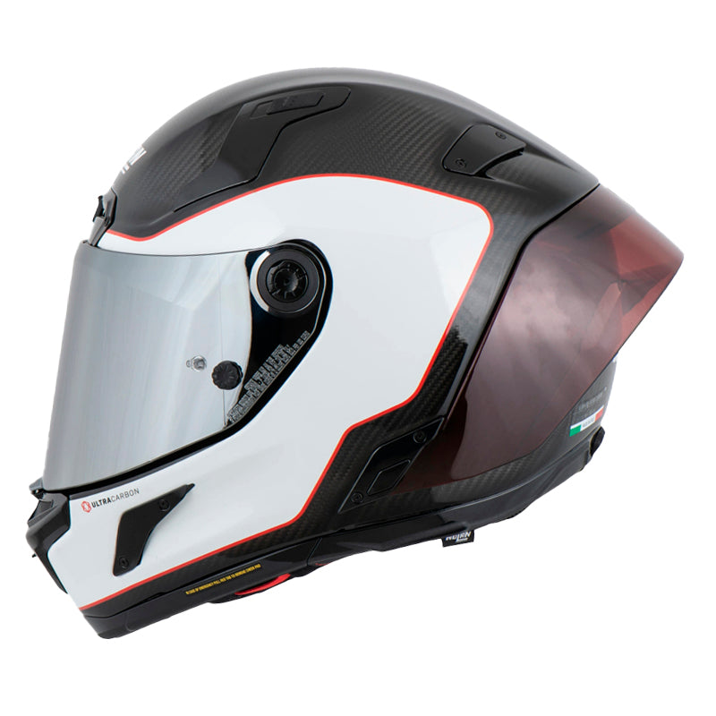 Casco Nolan X-804 Rs Ultra Carbon Asso Di Picche (341) Negro Blanco Visor Iridium Silver