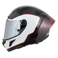 Casco Nolan X-804 Rs Ultra Carbon Asso Di Picche (341) Negro Blanco Visor Iridium Silver