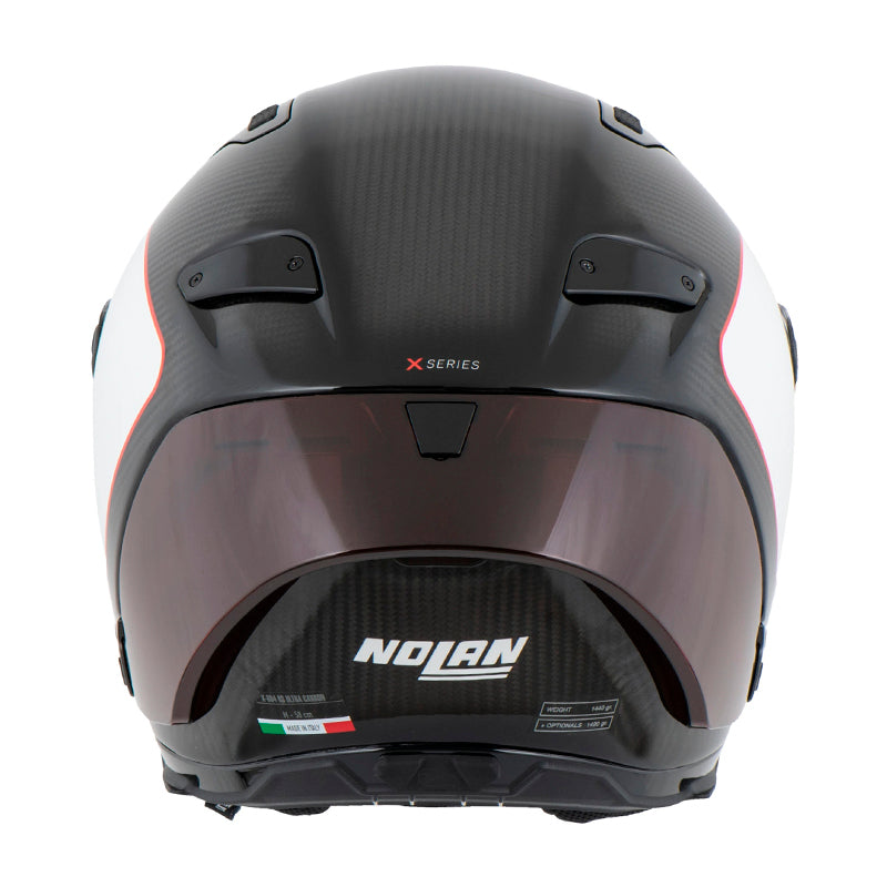 Casco Nolan X-804 Rs Ultra Carbon Asso Di Picche (341) Negro Blanco Visor Iridium Silver