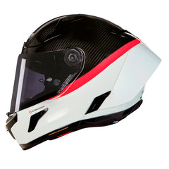 Casco Nolan X-804 Rs Ultra Carbon D.O.C Negro Blanco Visor Smoke