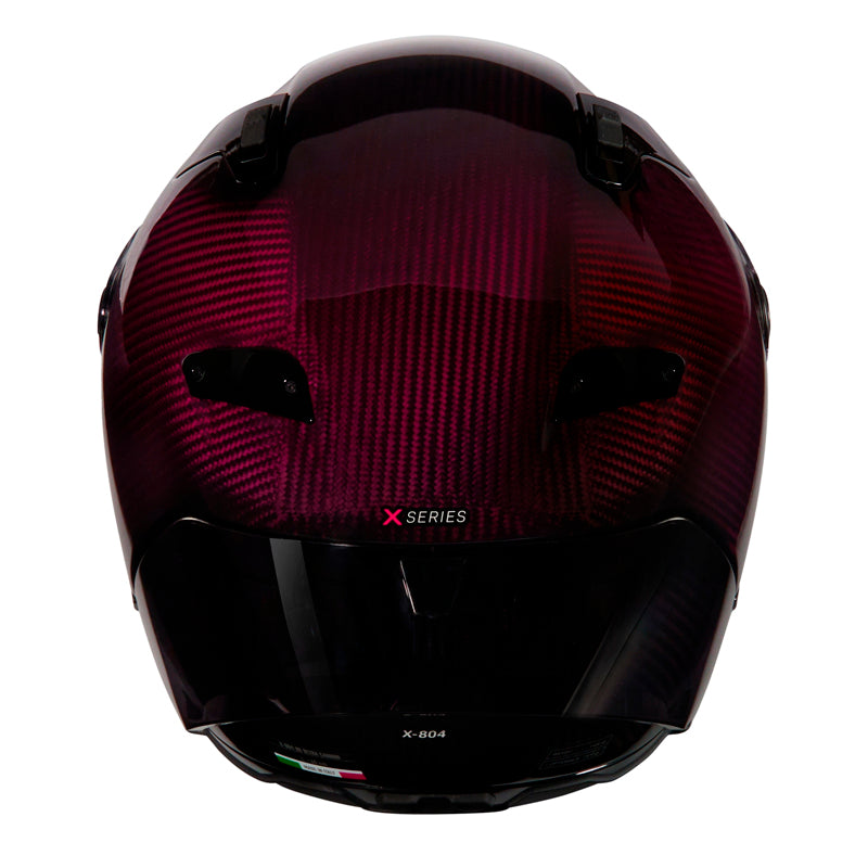 Casco Nolan X-804 Rs Ultra Carbon Liquido (326) Rojo Visor Smoke