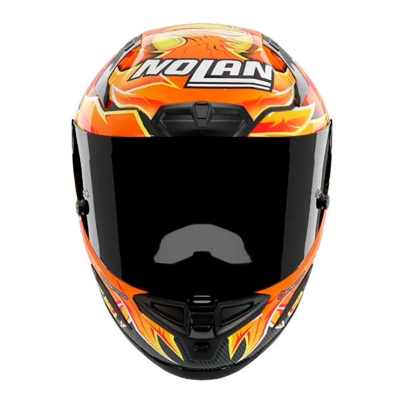 Casco Nolan X-804 Rs Ultra Carbon Replica Iannone (368) Negro Rojo Visor Smoke