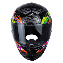 Casco Scorpion Exo-R1 Evo II Air Savage Negro Verde Naranja