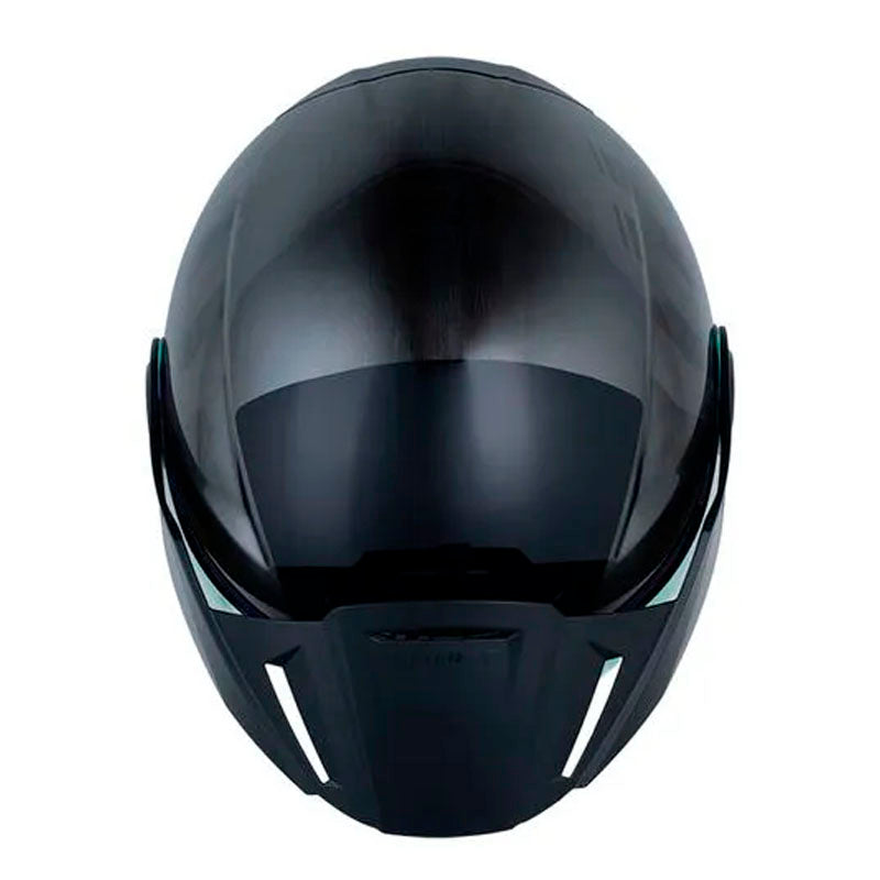 Casco Shaft 212 Flygod Gris Metalico Gris Visor Revo Rojo