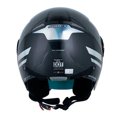Casco Shaft 212 Flygod Gris Negro Visor Revo Rojo