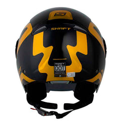 Casco Shaft 212 Holosymbol Negro Holografico Dorado Visor Iridium Dorado