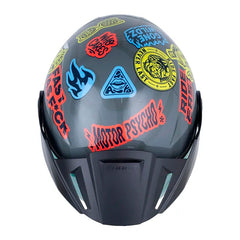 Casco Shaft 212 Paste Gris Rojo Visor Revo Morado