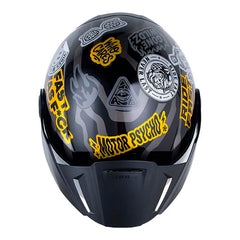 Casco Shaft 212 Paste Negro Holografico Dorado Visor Iridium Dorado