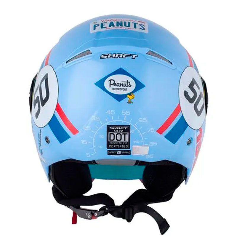 Casco Shaft 212 Peanuts Motorsports Azul Visor Revo Rojo