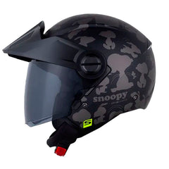 Casco Shaft 212 Snoopy The Dog Negro Gris Visor Smoke